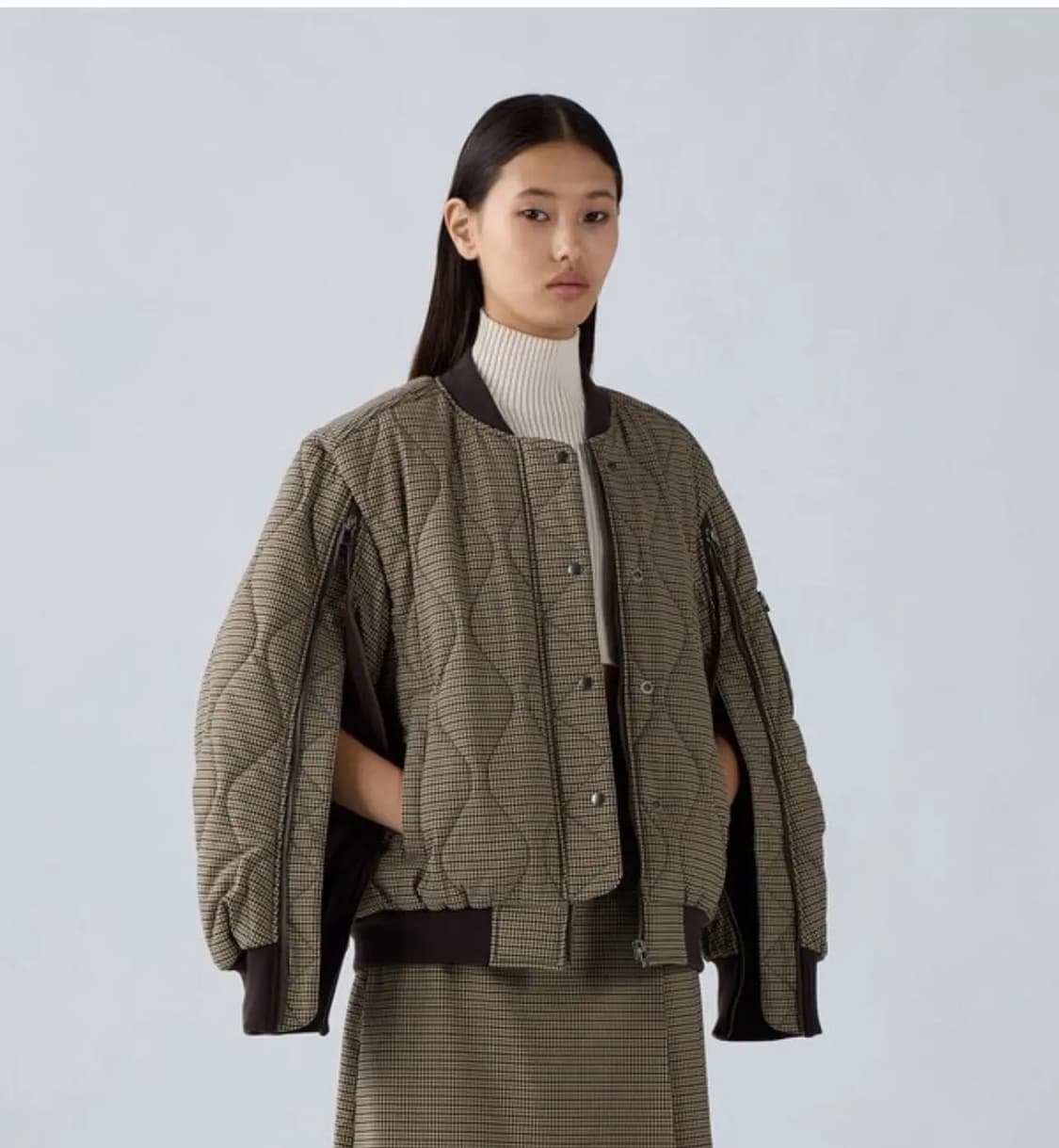 gu rokh 콜라보 글렌체크 봄버자켓 상품이미지2