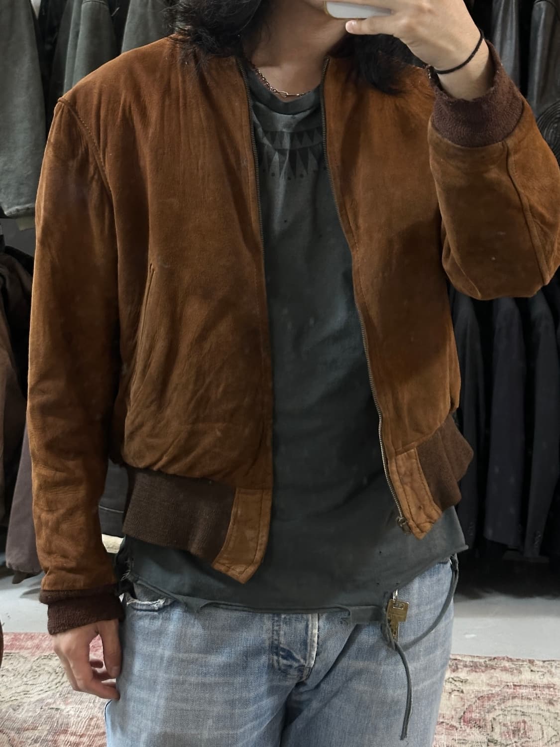 50's Sears Hercules 스웨이드 봄버 자켓 빈티지 레더 자켓 상품이미지3