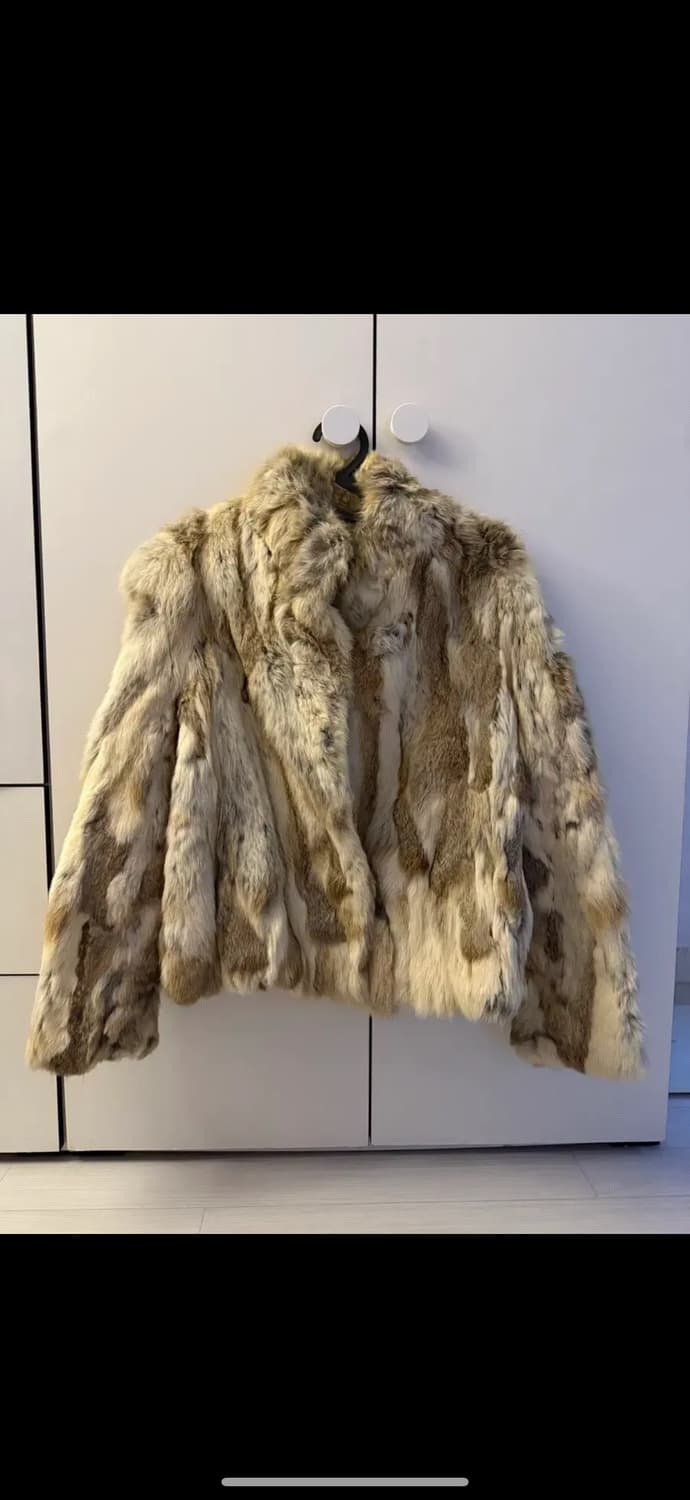 빈티지 토끼털 래빗 퍼 자켓 국내제품 모피 갸루 Y2k 상품이미지1