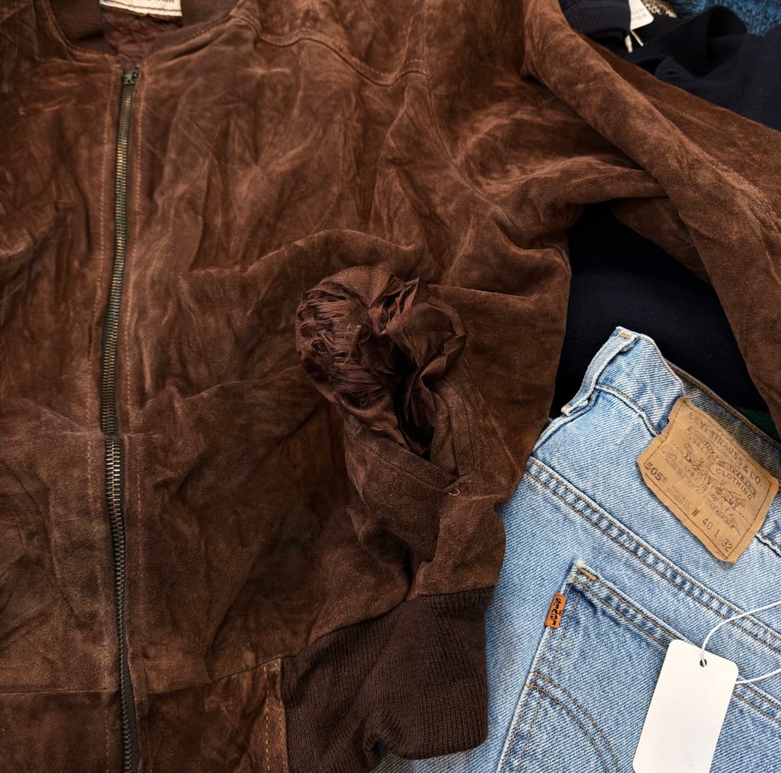 JAPA 프랑스 레더 브랜드 스웨이드 블루종 봄버 상품이미지8