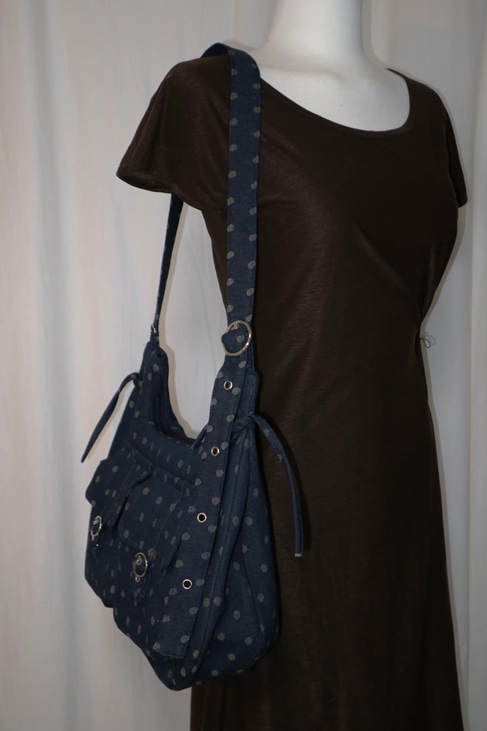 핸드메이드 빈티지 도트백 상품이미지2