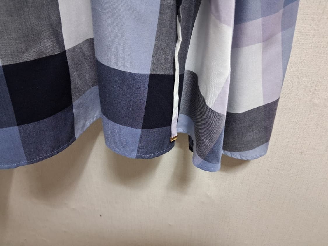 BLUE LABEL CRESTBRIDGE 블루 네이비큰체크 롱스커트 36 상품이미지8