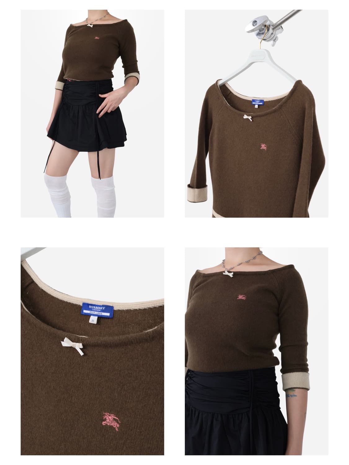Burberry London Blue Label Wool Knit Top 상품이미지1
