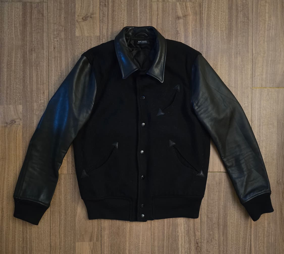 루드갤러리 블랙 레더 Varsity 자켓 상품이미지1