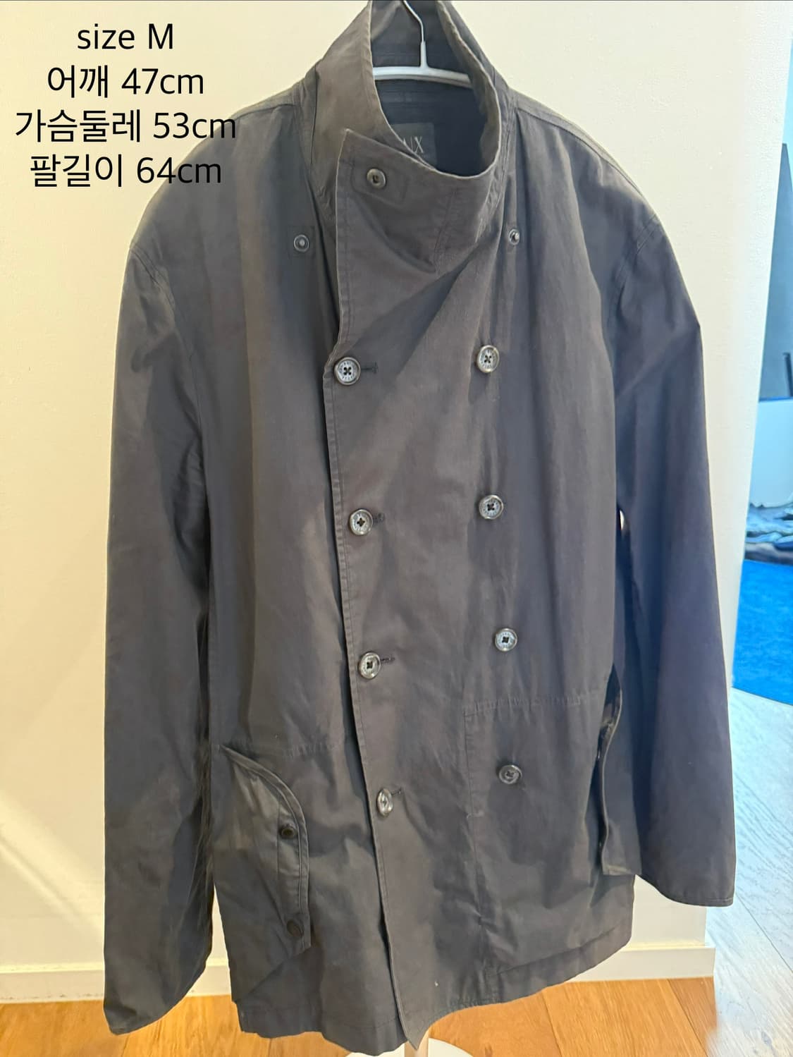 아르마니 익스체인지 차콜색 남성코트 M 상품이미지1