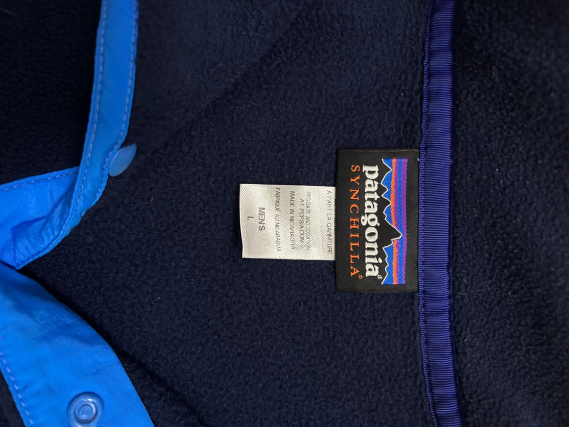 [L] 파타고니아 신칠라 플리스 네이비 레드 상품이미지3