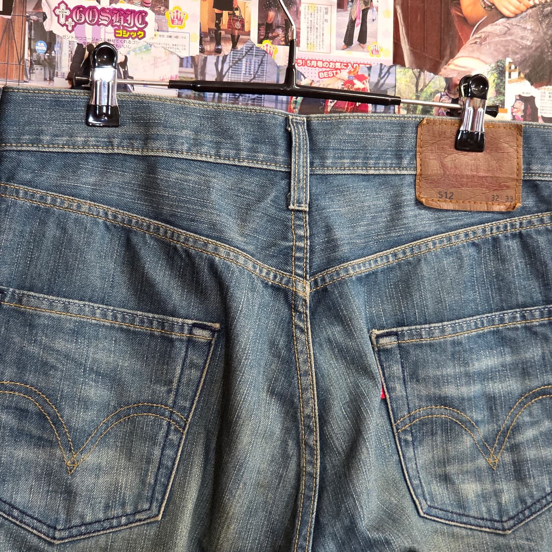 리바이스 512 중청 워싱 데님 팬츠 상품이미지3