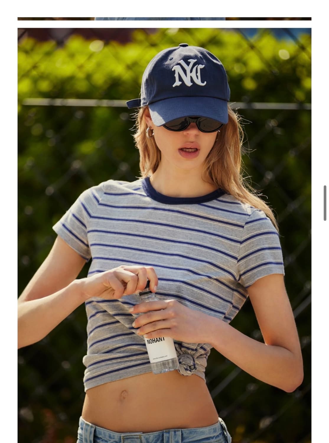 김채원 착용)노앙 nyc washed ball cap 네이비 상품이미지1