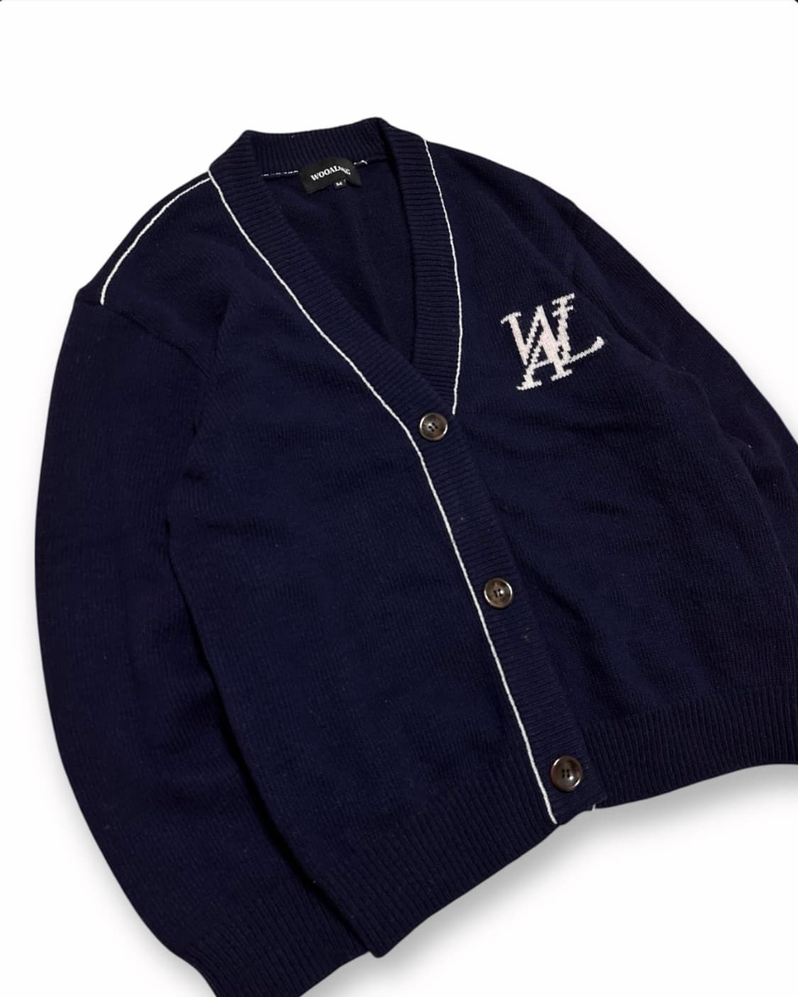 우알롱 네이비 니트 가디건 상품이미지3