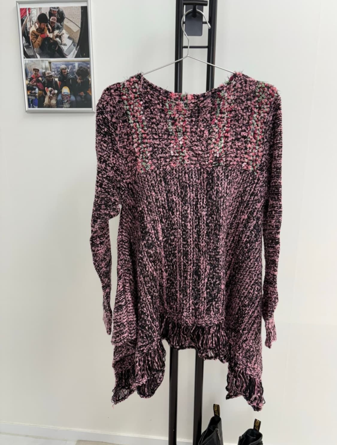 너드 그런지 핑크니트 상품이미지1