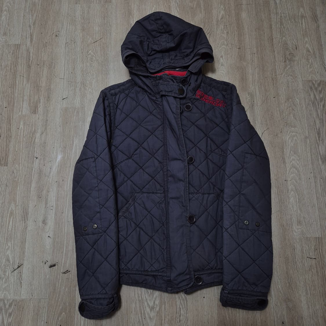 슈퍼드라이 재팬 여성 리미티드 후드 퀼팅자켓 M(95) 상품이미지1