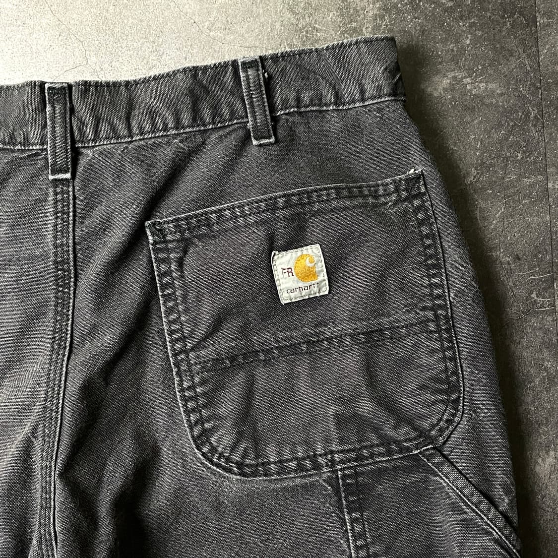 CARHARTT 칼하트 빈티지 차콜블랙 싱글니 워크팬츠 상품이미지8
