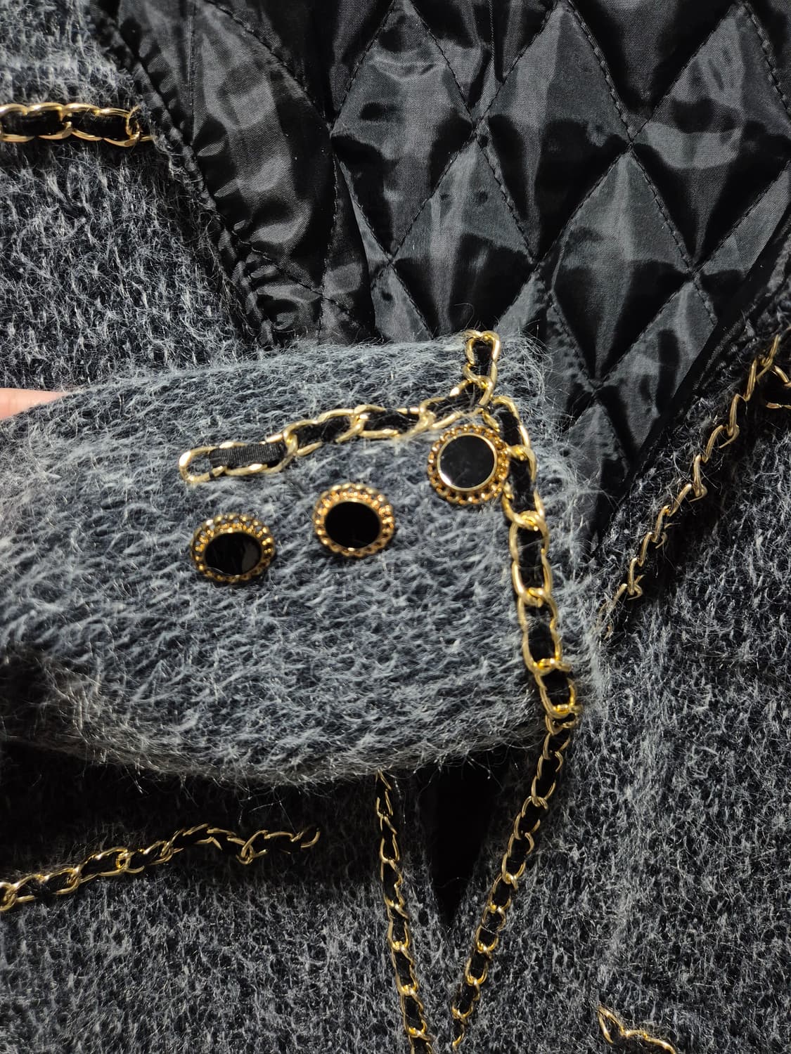 (세일)(새상품)누빔 트위드 셋업 자켓 스커트 상품이미지6