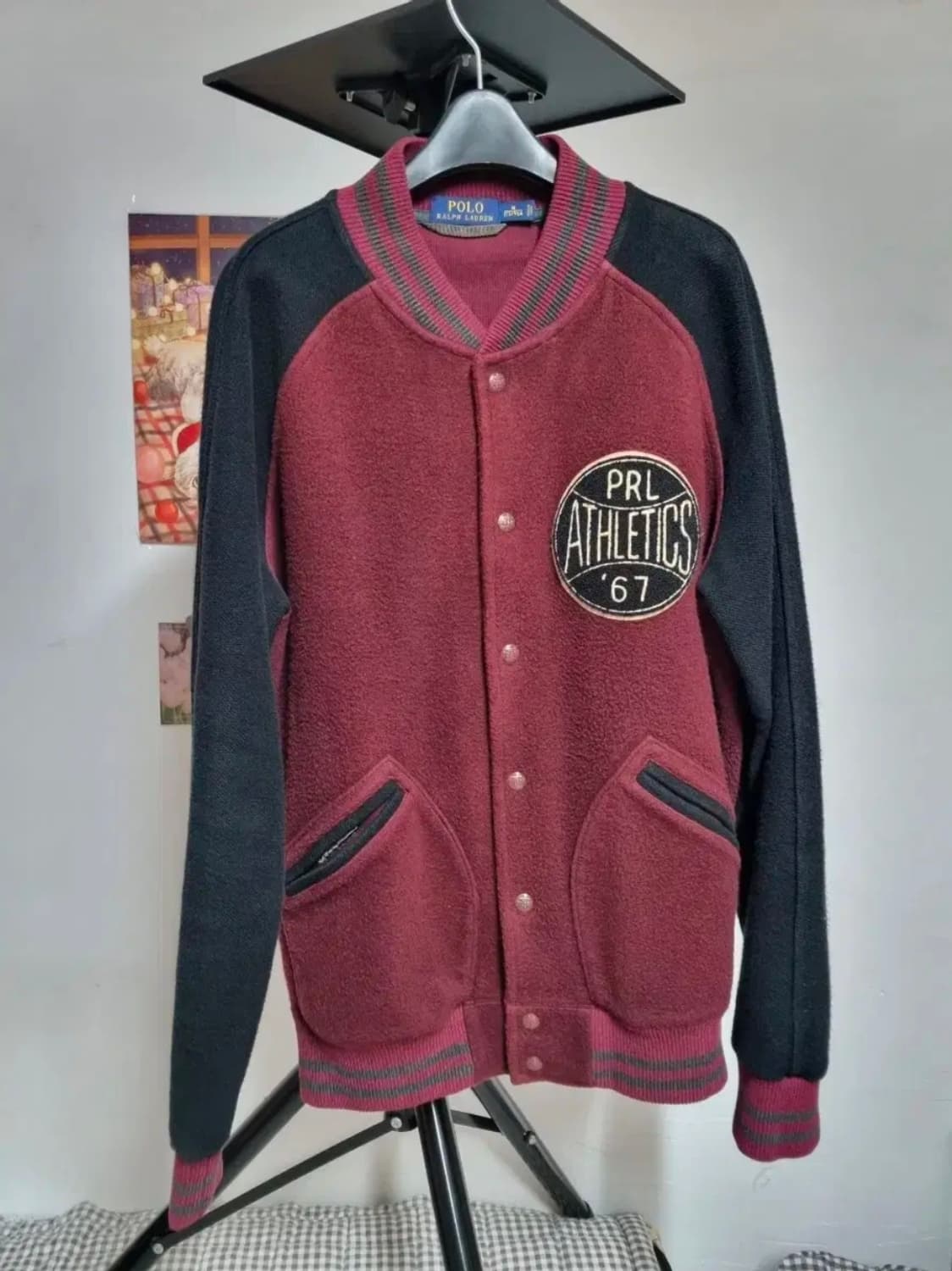 폴로랄프로렌 양털 플리스 베이스볼 바시티 자켓 M 상품이미지1