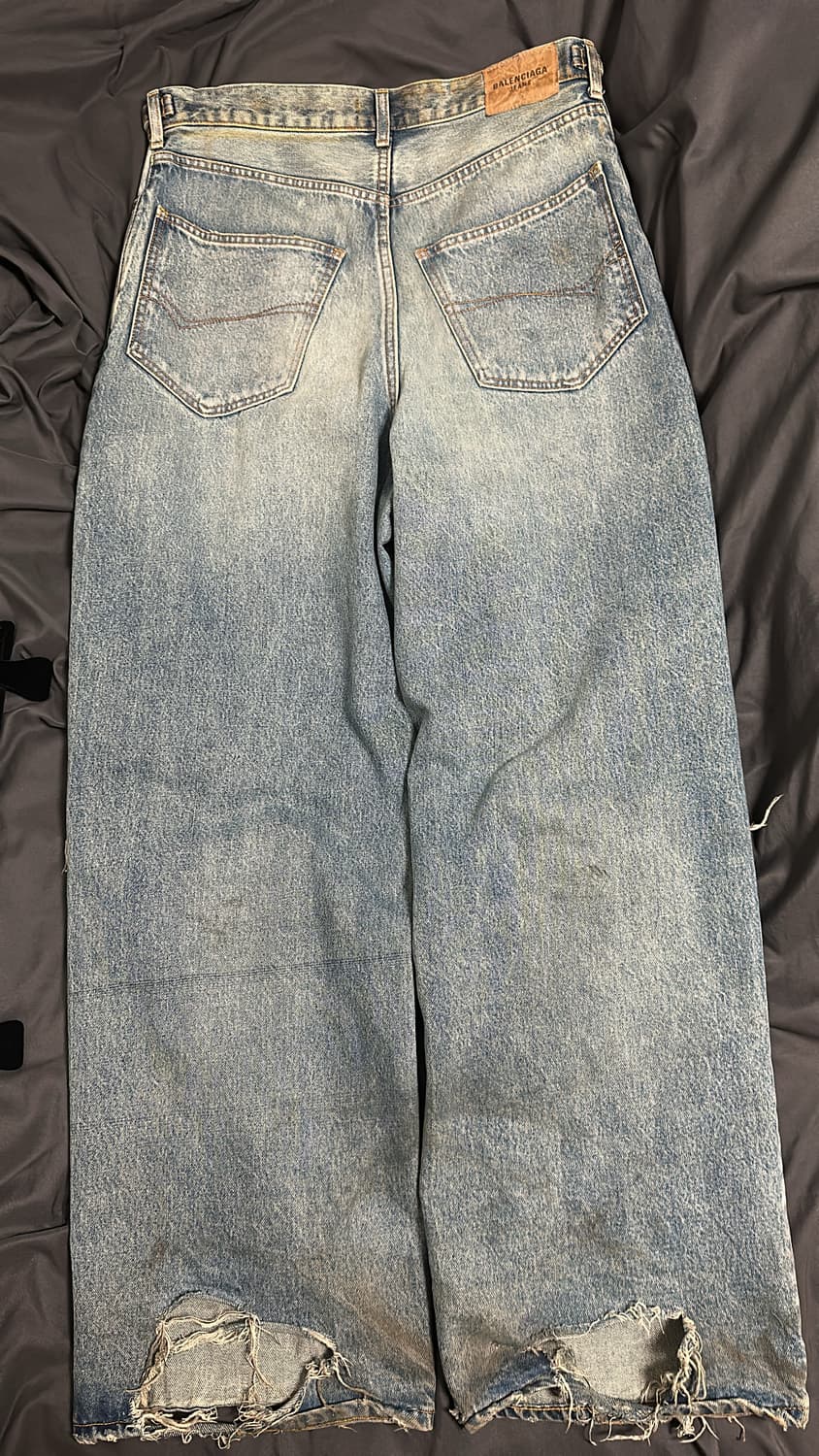 발렌시아가 디스트로이드 슈퍼 라지 배기 팬츠 블루 XS 상품이미지2