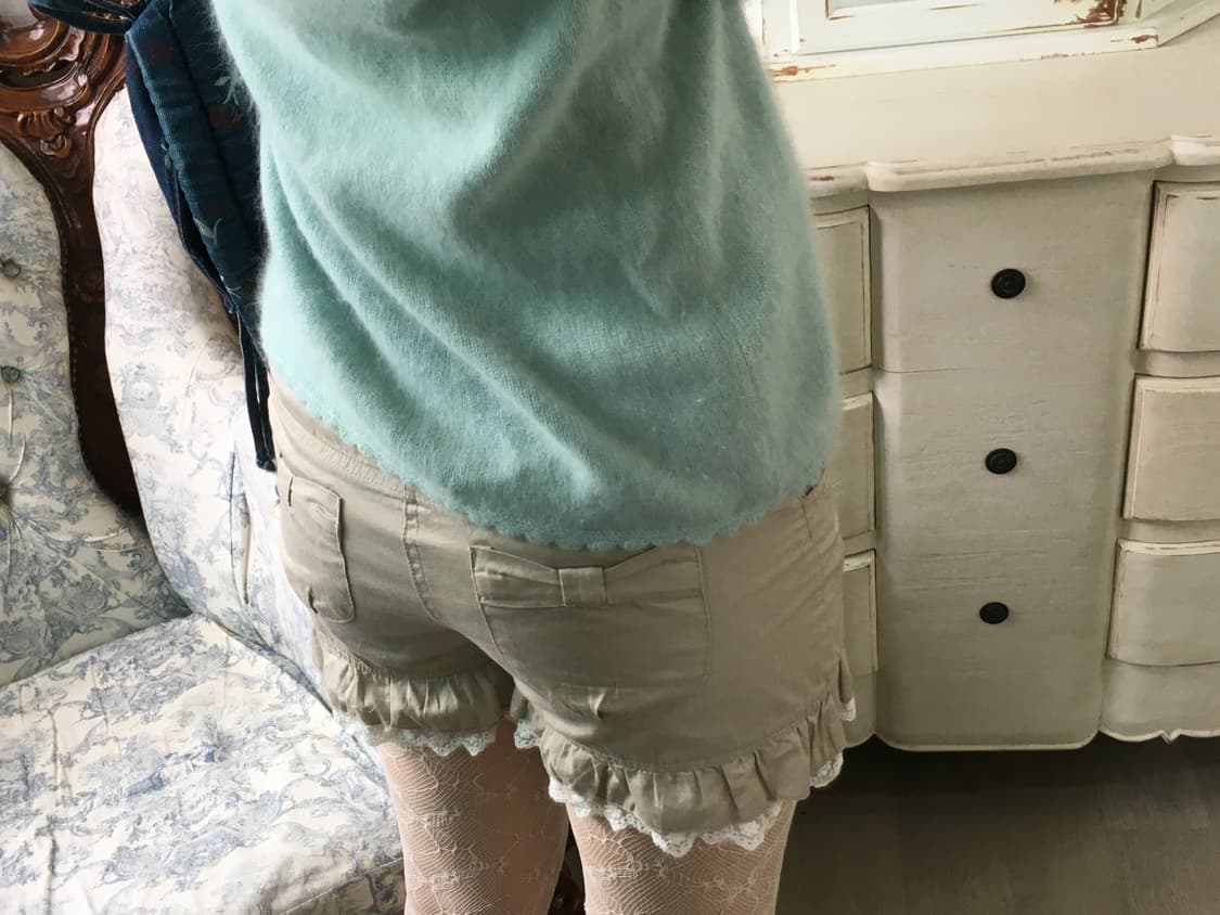  mori beige lace ribbon half pants 상품이미지5