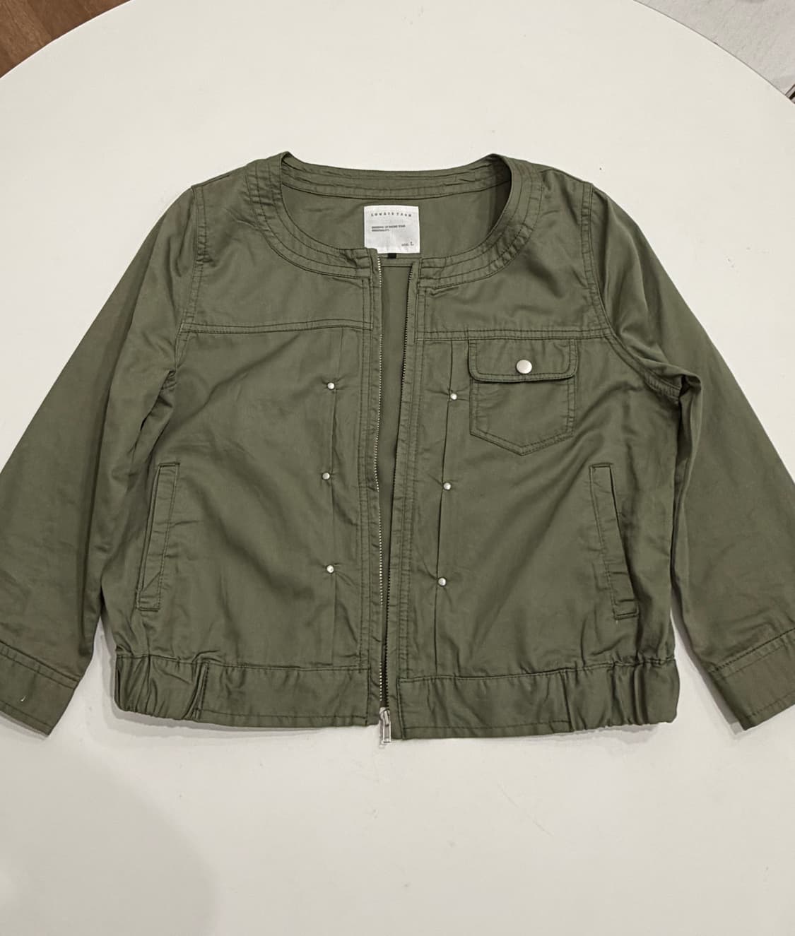 라운드넥 리벳 밀리터리 자켓 상품이미지4