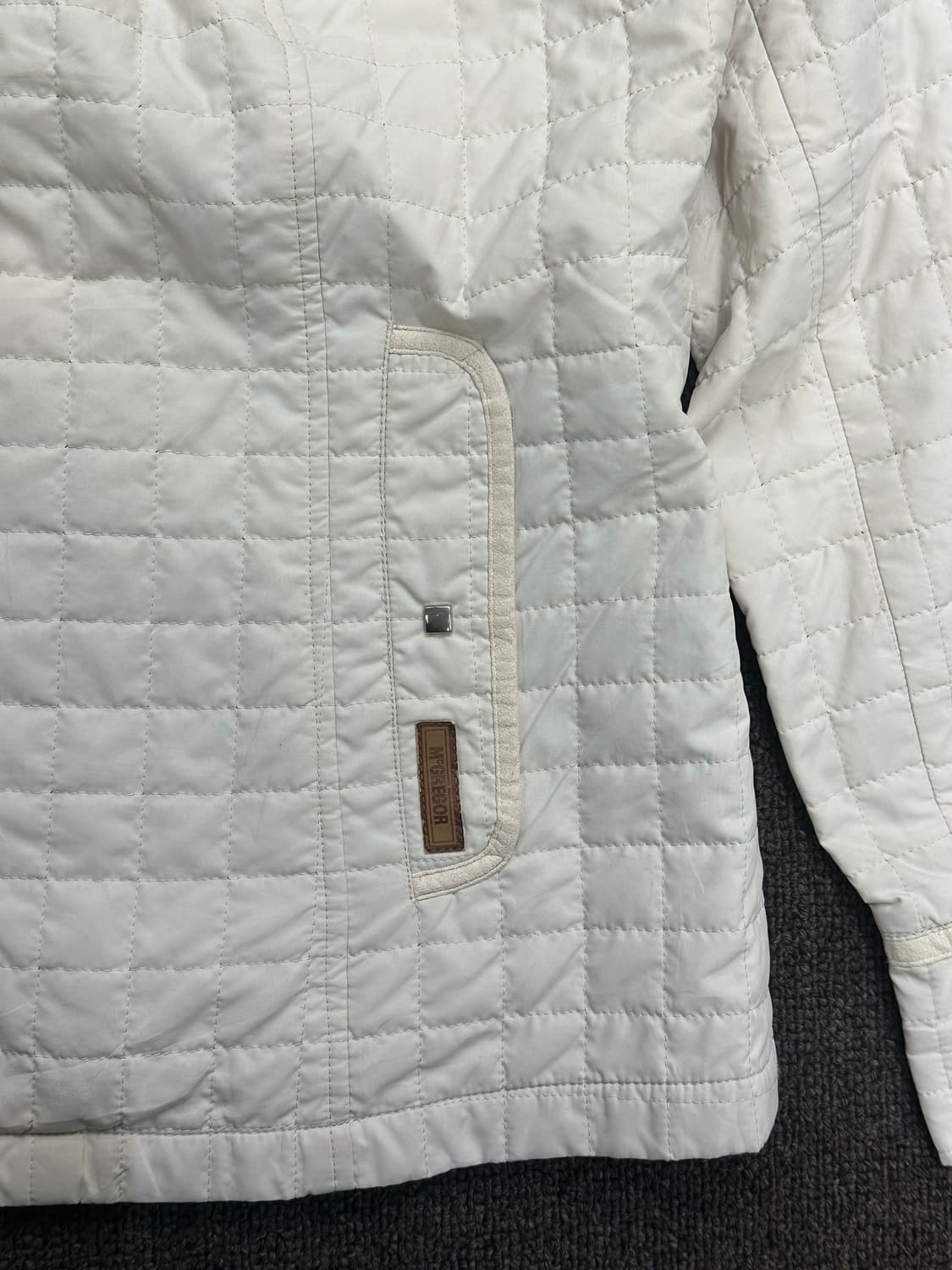 M)맥그리거 빈티지 여성 아이보리 누빔 자켓 상품이미지3