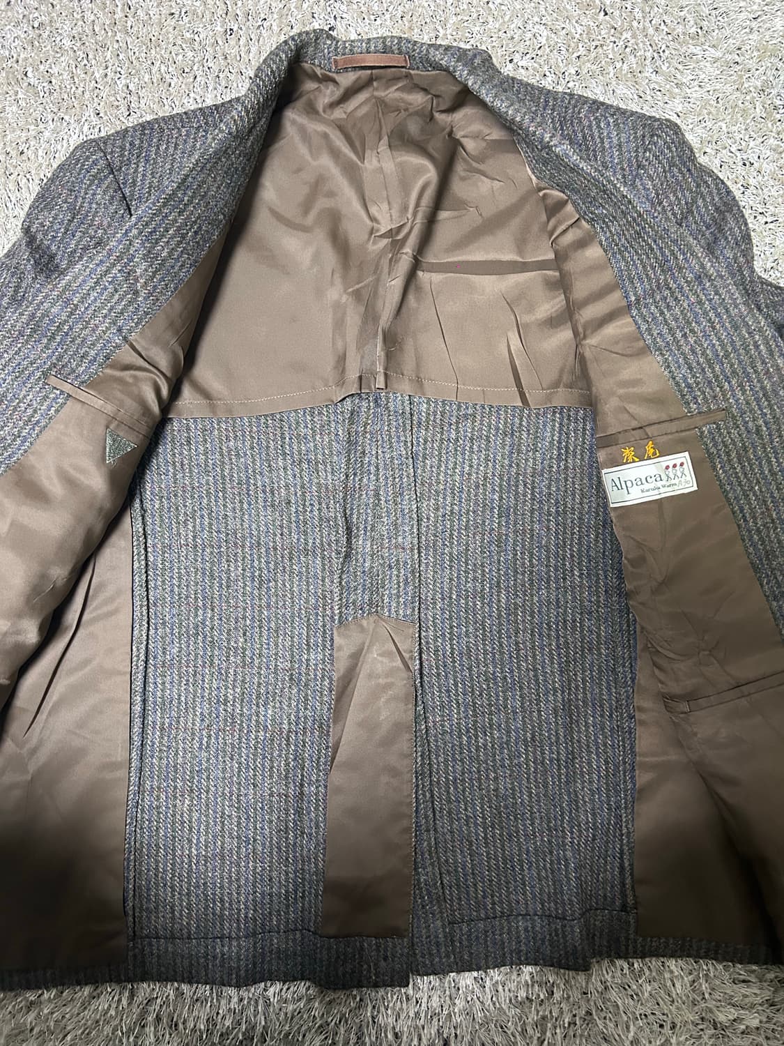 일본판 울 체크 블레이저 사이즈 100 상품이미지4