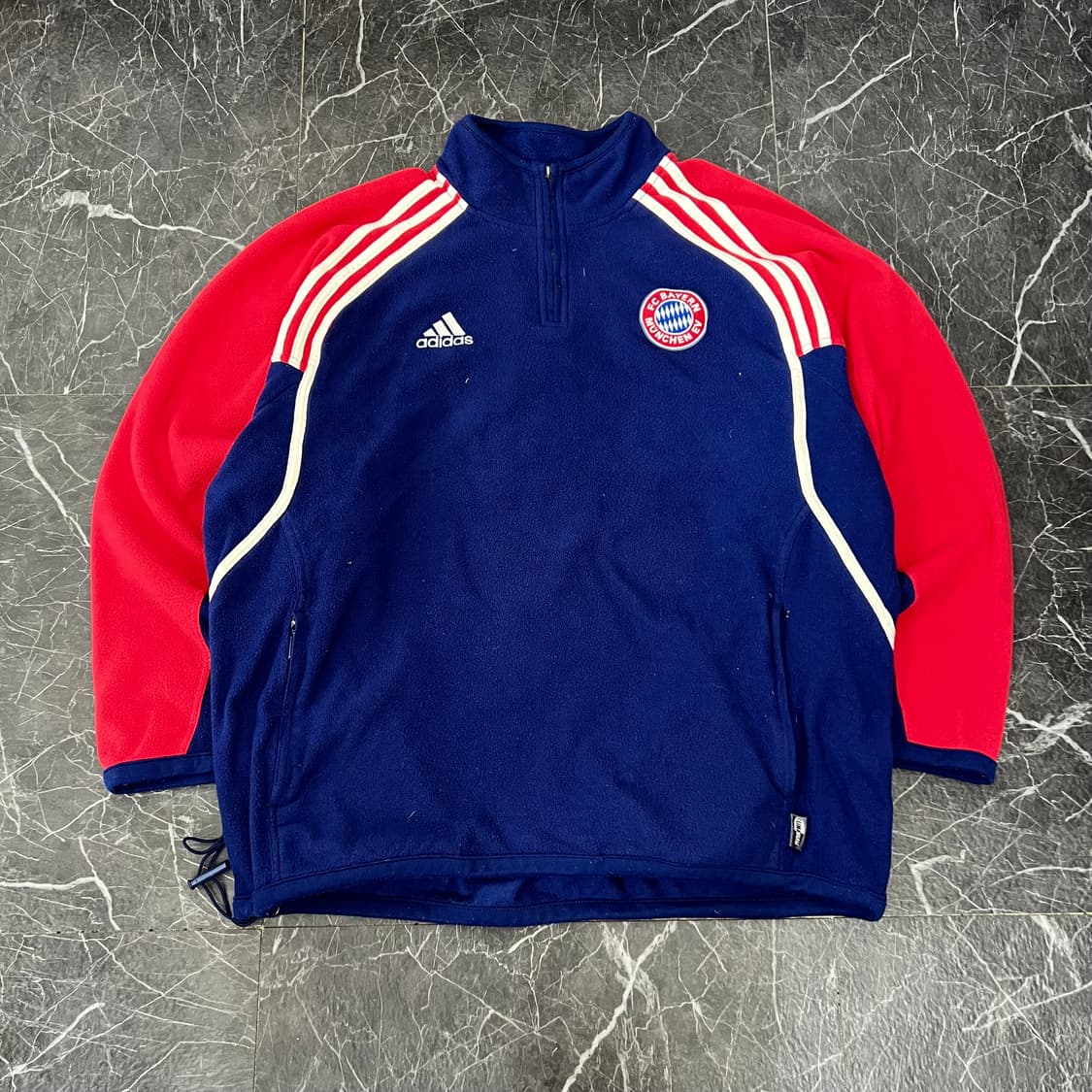 아디다스 아디로고 바이에르 뮌헨 플리스 아노락 집업 상품이미지2