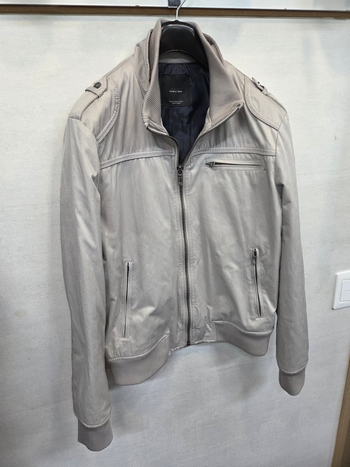 자라 견장 봄버 블루종 자켓 xl 상품이미지5