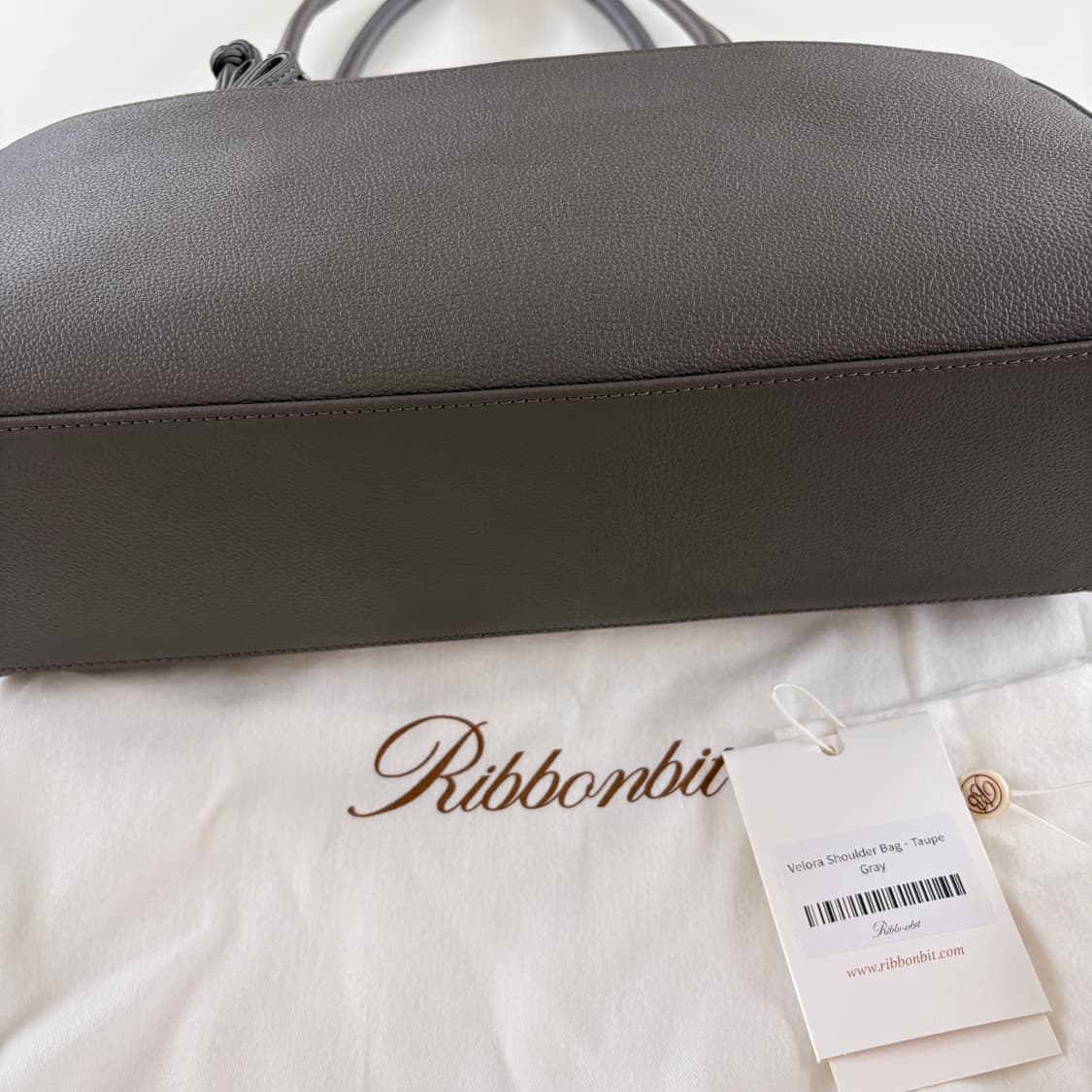 리본빛 Velora Shoulder Bag - Taupe Gray 상품이미지8