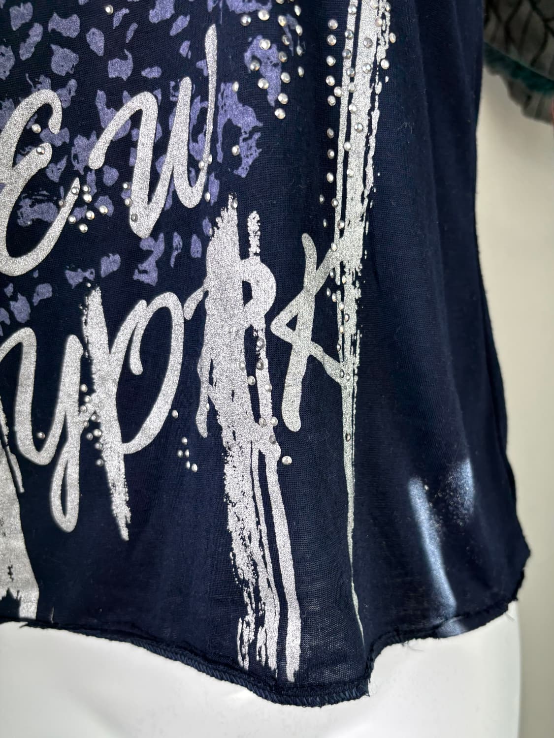 Y2k 블루 더스크 프린팅 티 상품이미지7