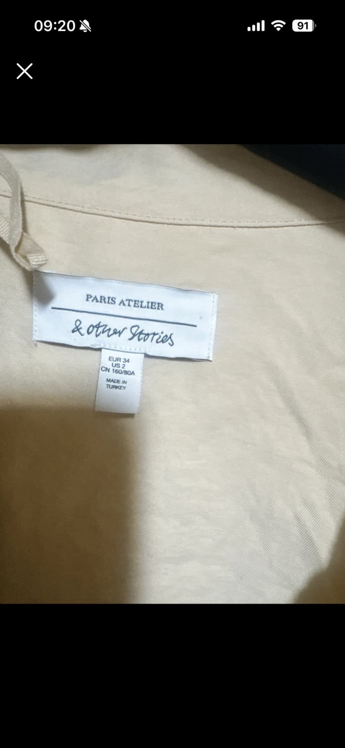 앤아더스토리즈 셔츠형 원피스 베이지 34사이즈 상품이미지5