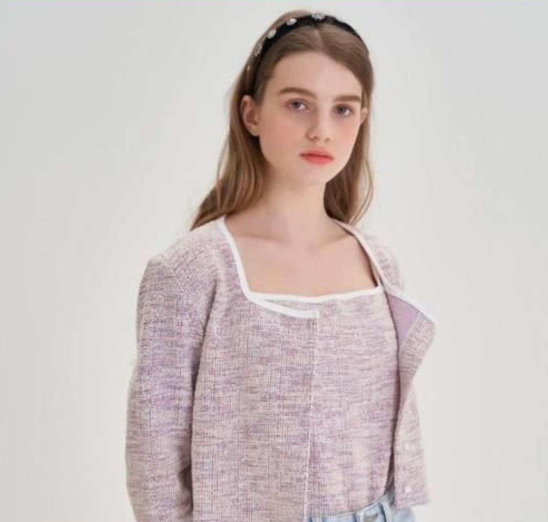 (김현수 착용)레터프롬문 트위드 가디건 + 뷔스티에 세트 상품이미지7