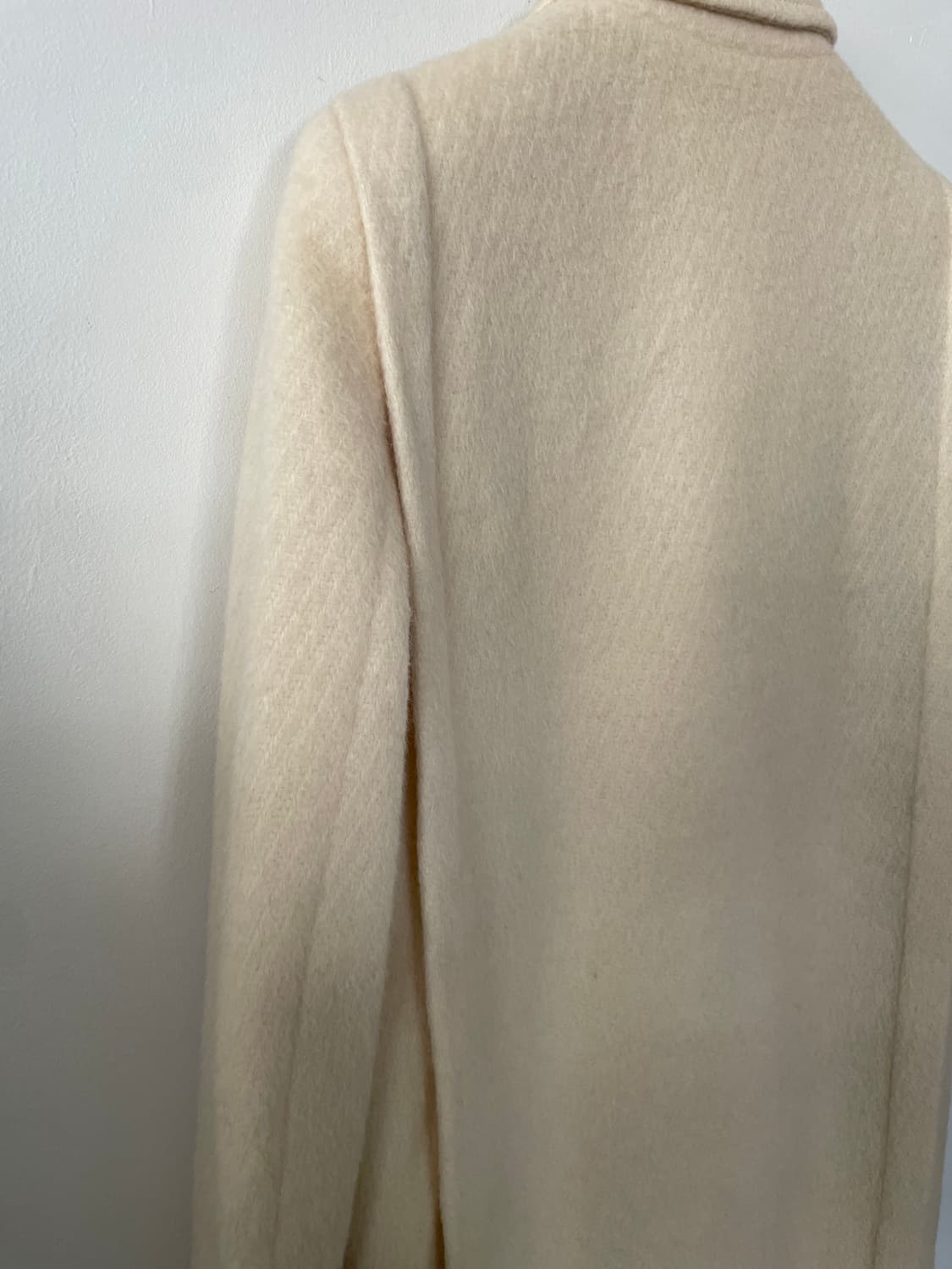 vintage cream double breasted half coat 상품이미지7
