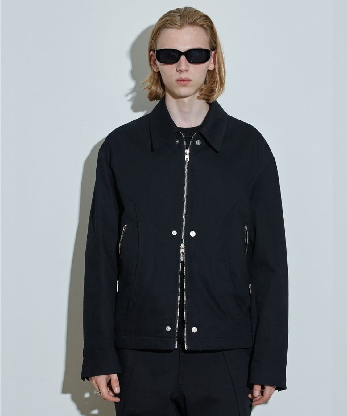 아이돈워너셀 멀티집업 코튼 절개 라인 이중지퍼 집업 자켓 1 상품이미지4