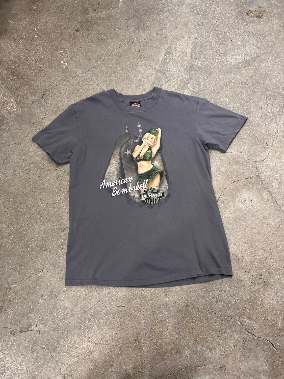 할리데이비슨 빈티지 반팔티 그레이 L 상품이미지1