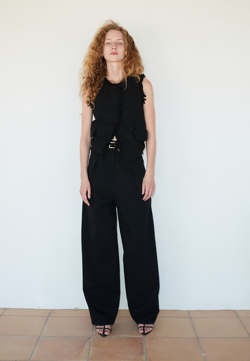 위메농 TULLIP COTTON PANTS - BLACK 상품이미지4