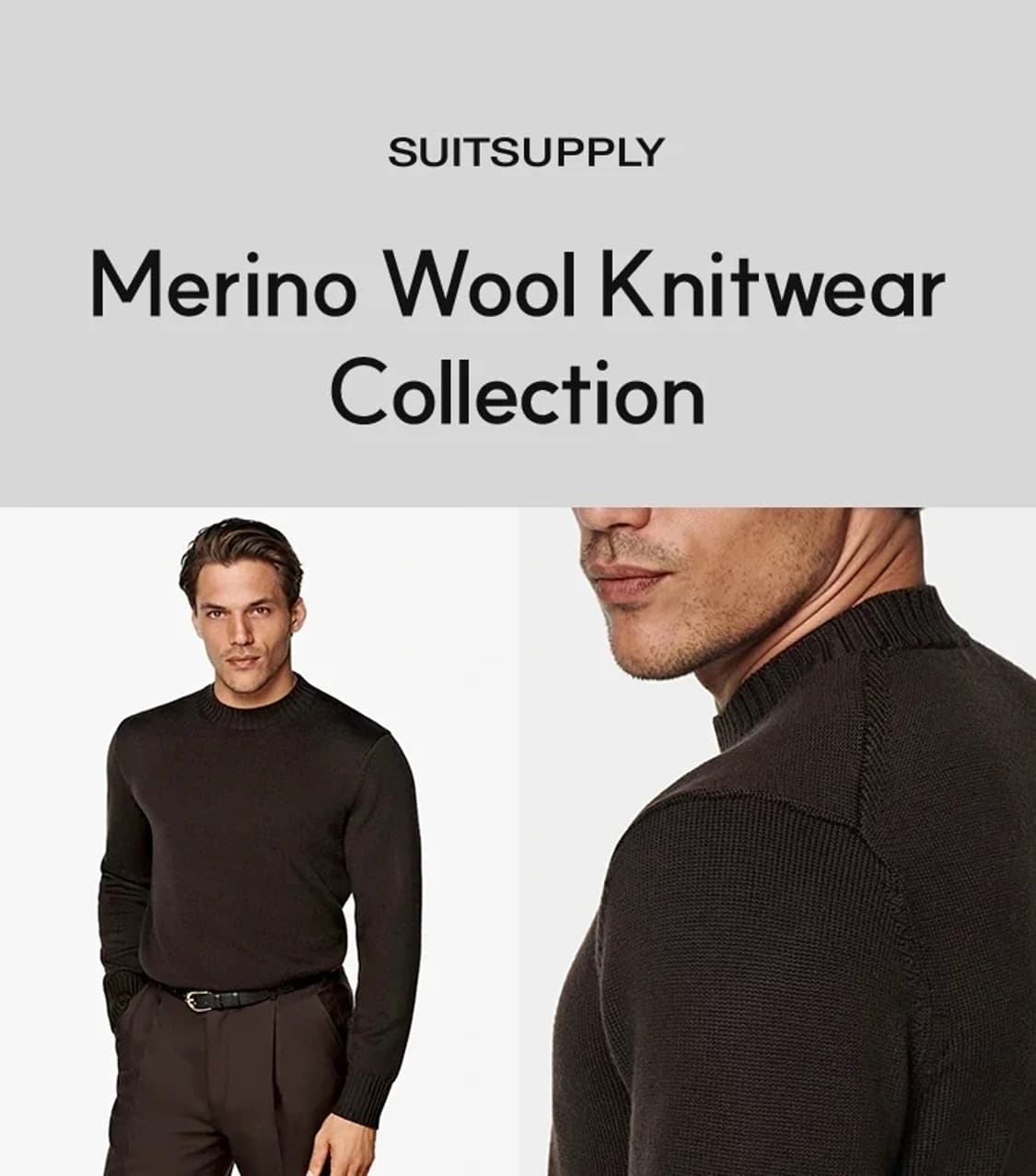 수트서플라이 24fw 메리노울 니트 다크브라운 XL 상품이미지4
