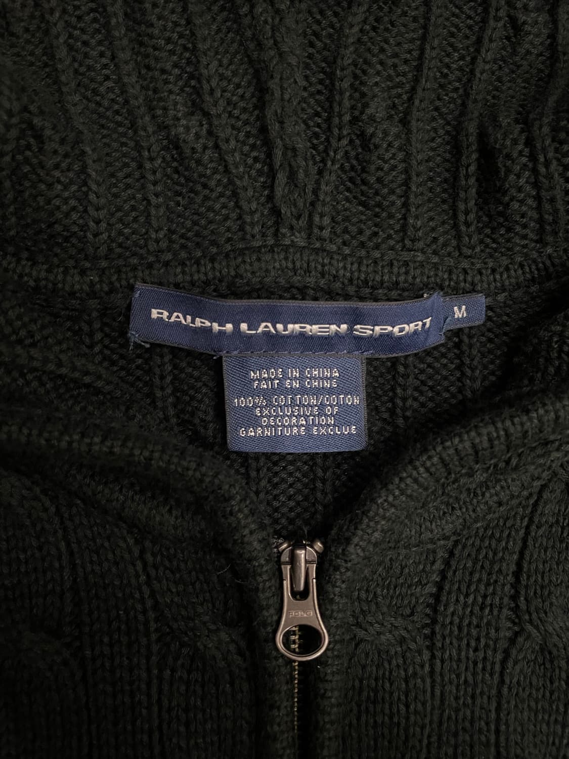 폴로 랄프로렌 블랙 케이블 니트 후드집업 상품이미지6