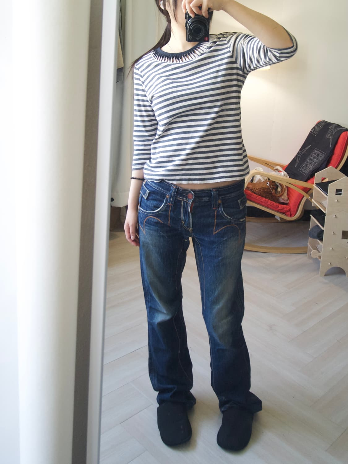 [COLORISTA] twist neck stripe sleeve 상품이미지3