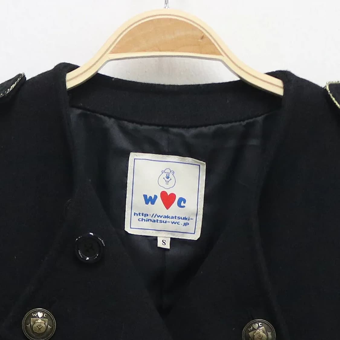 W♥C 더블 금장 숏 울혼방 코트 59762 상품이미지5