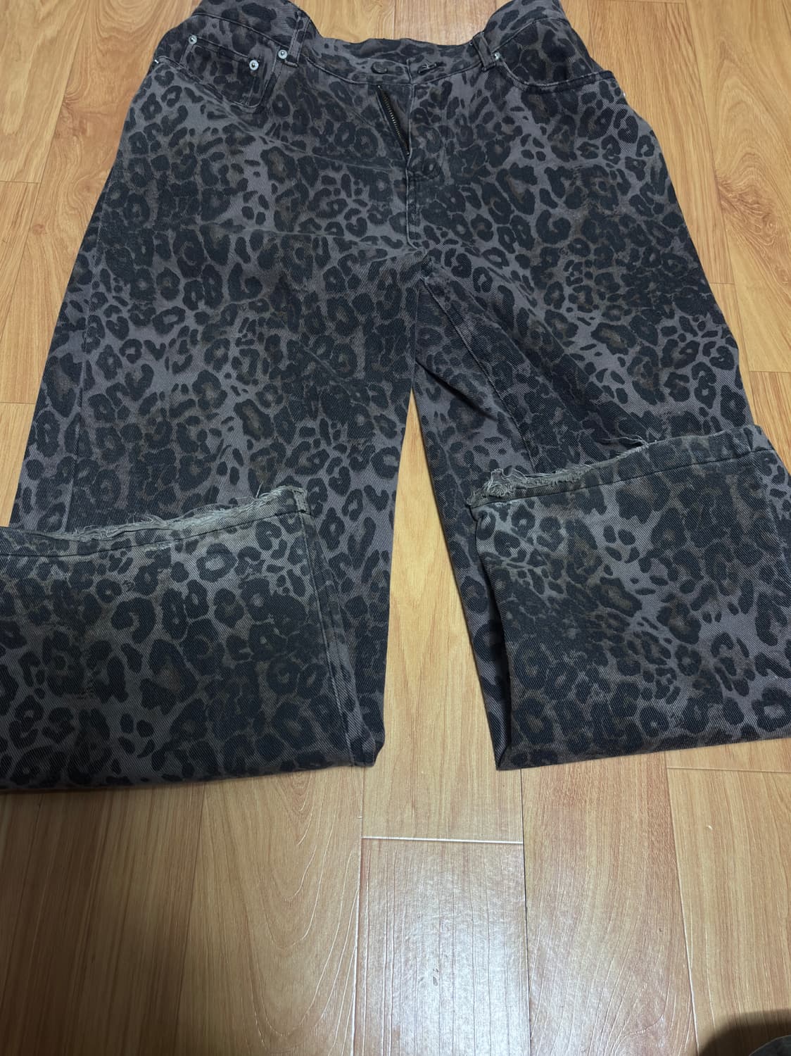 아캄 레오파드 팬츠 퍼플 2사이즈 상품이미지2