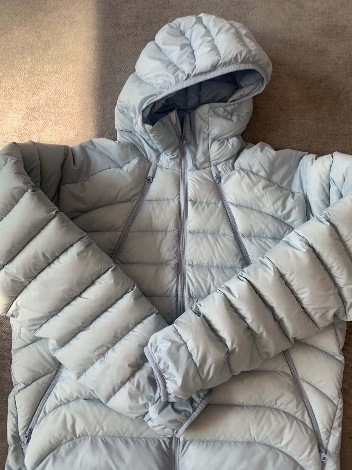 스키즘인듀싱 경량패딩 (스카이블루) M 상품이미지2