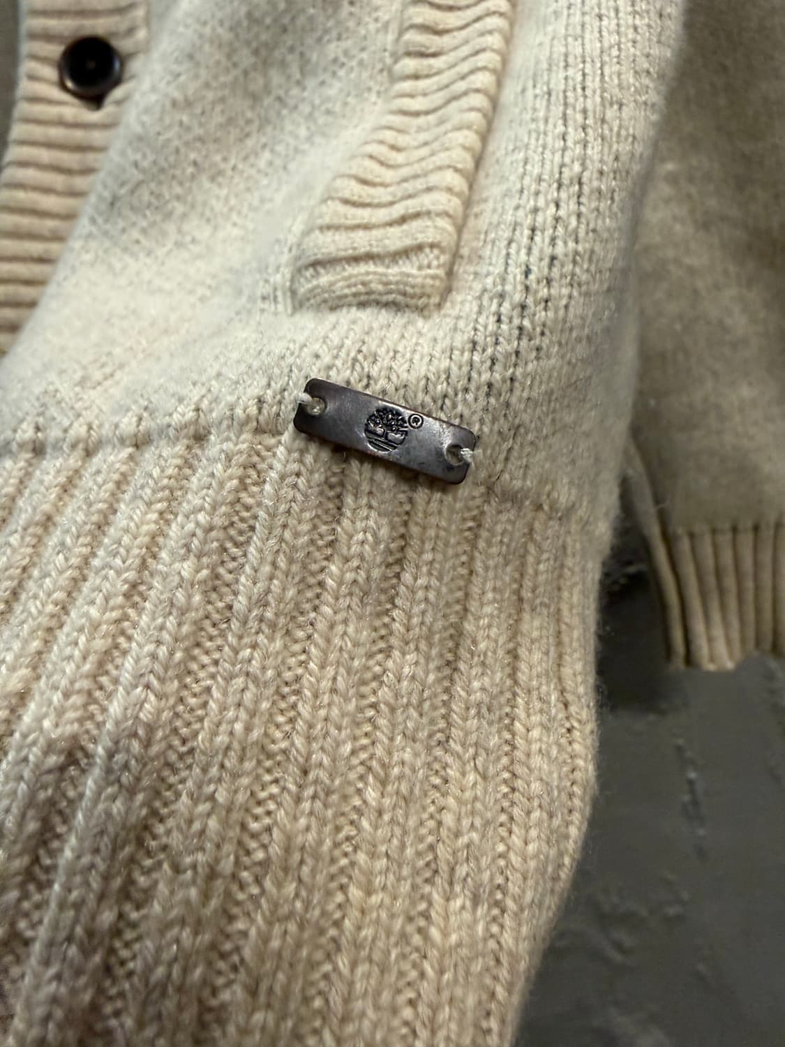 팀버랜드 TIMBERLAND 노르딕 패턴 숄카라 가디건 아이보리 L 상품이미지3