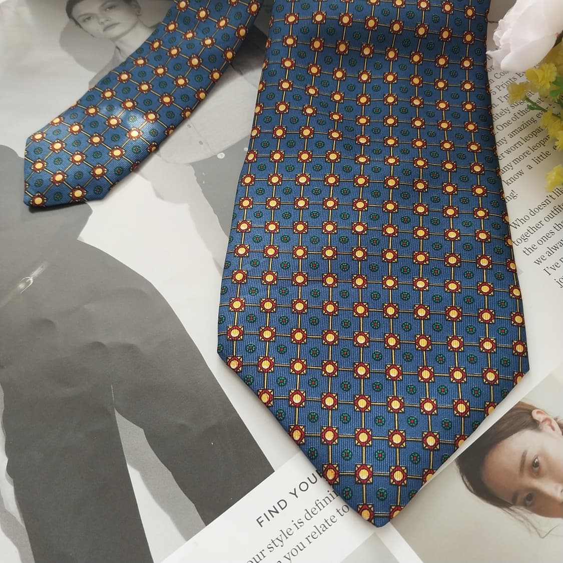 레오나르도 스트렐리 실크 블루 넥타이 9.8cm A+등급 K1283
 상품이미지4