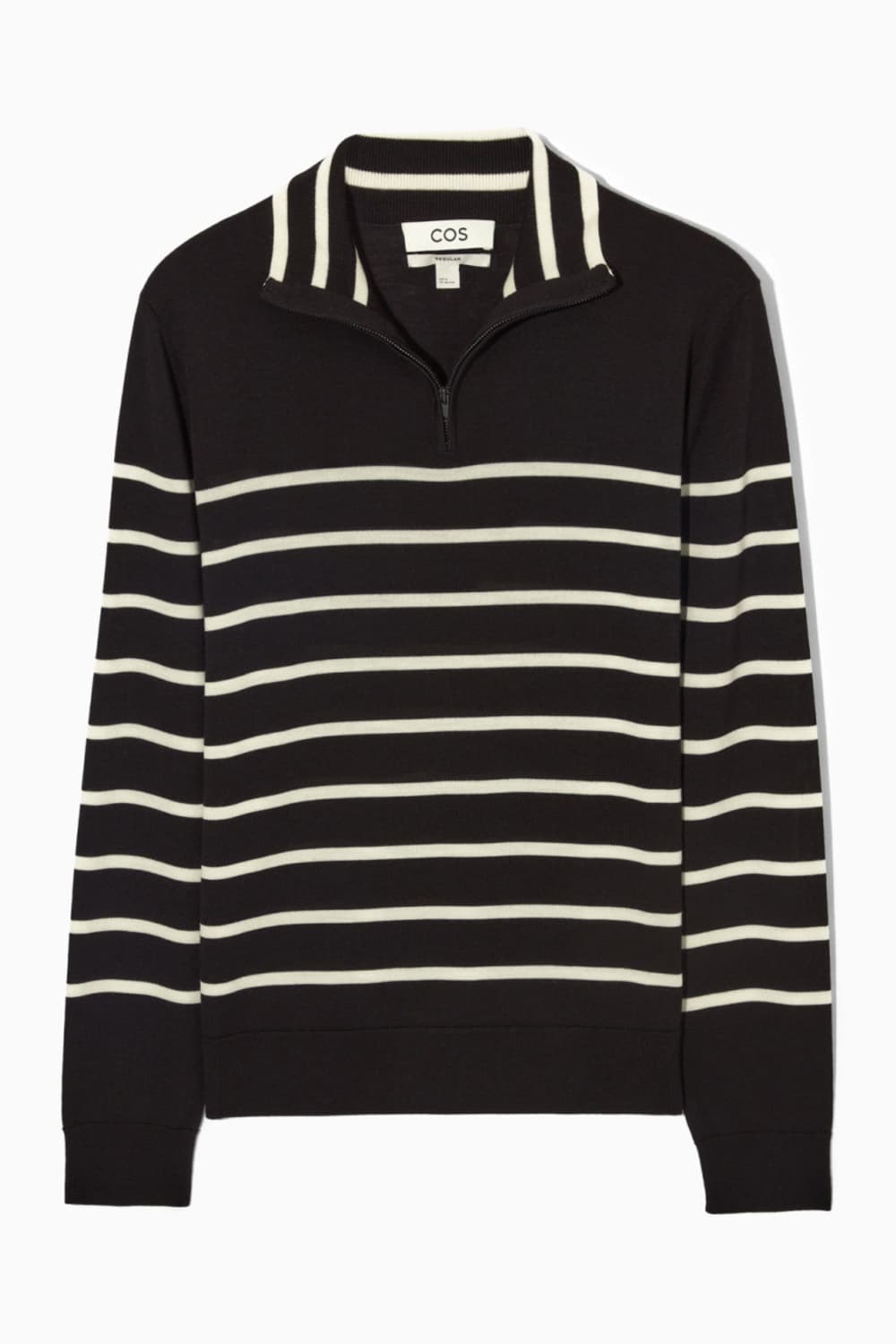 [S] 코스 스트라이프 니트집업 상품이미지1