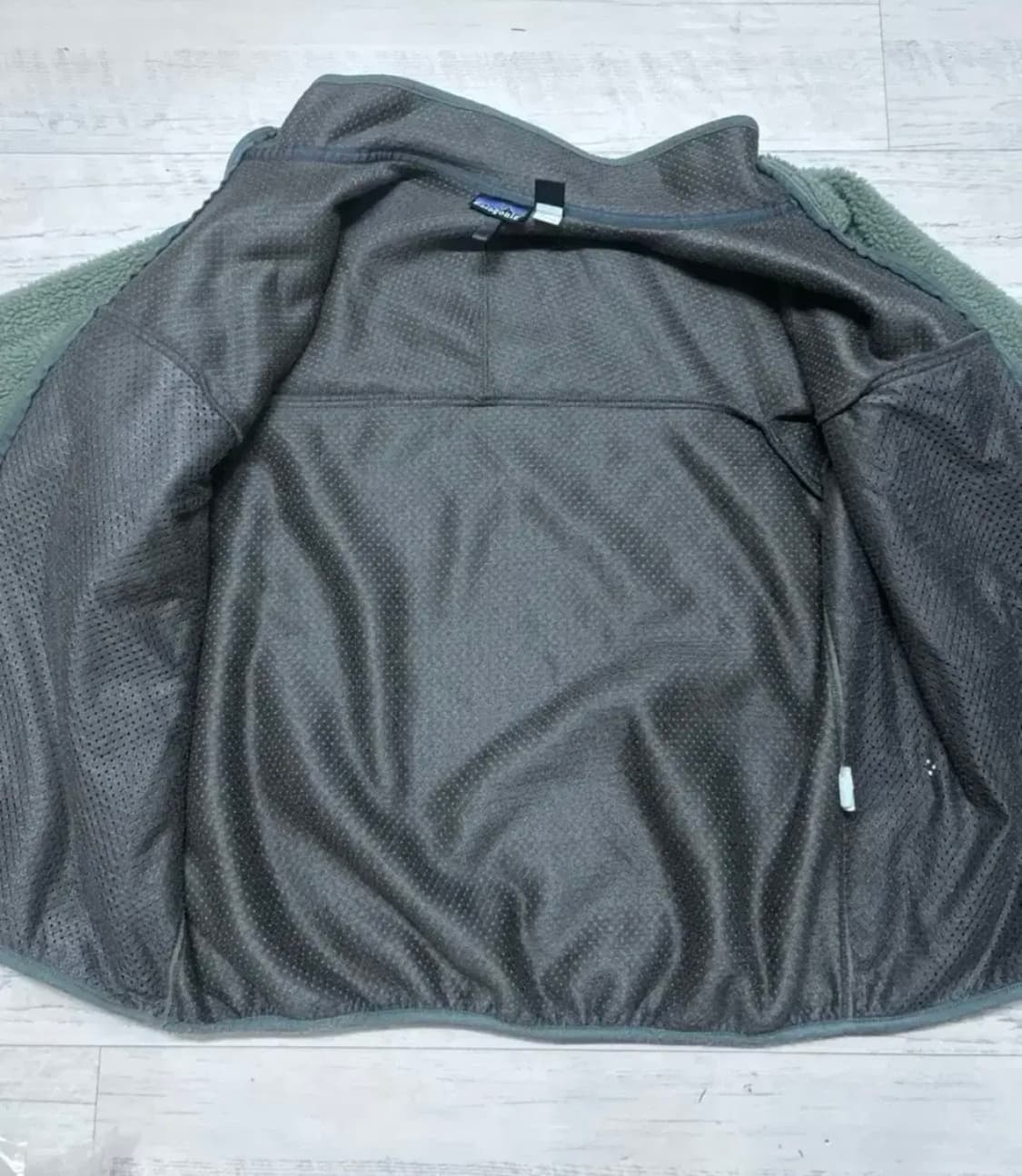 파타고니아 레트로 파일 플리스 집업 자켓 올리브 그린 XL USA 메이드 상품이미지4