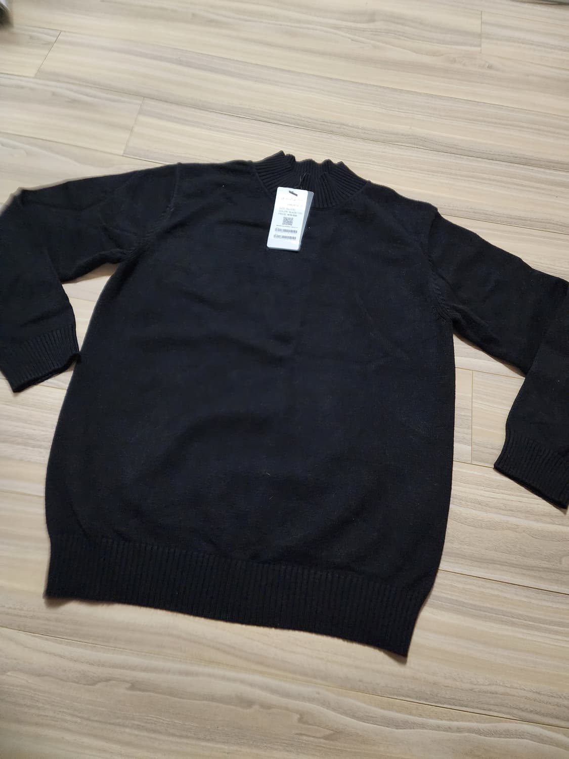 행텐하프넥풀오버니트xl사이즈블랙 상품이미지1