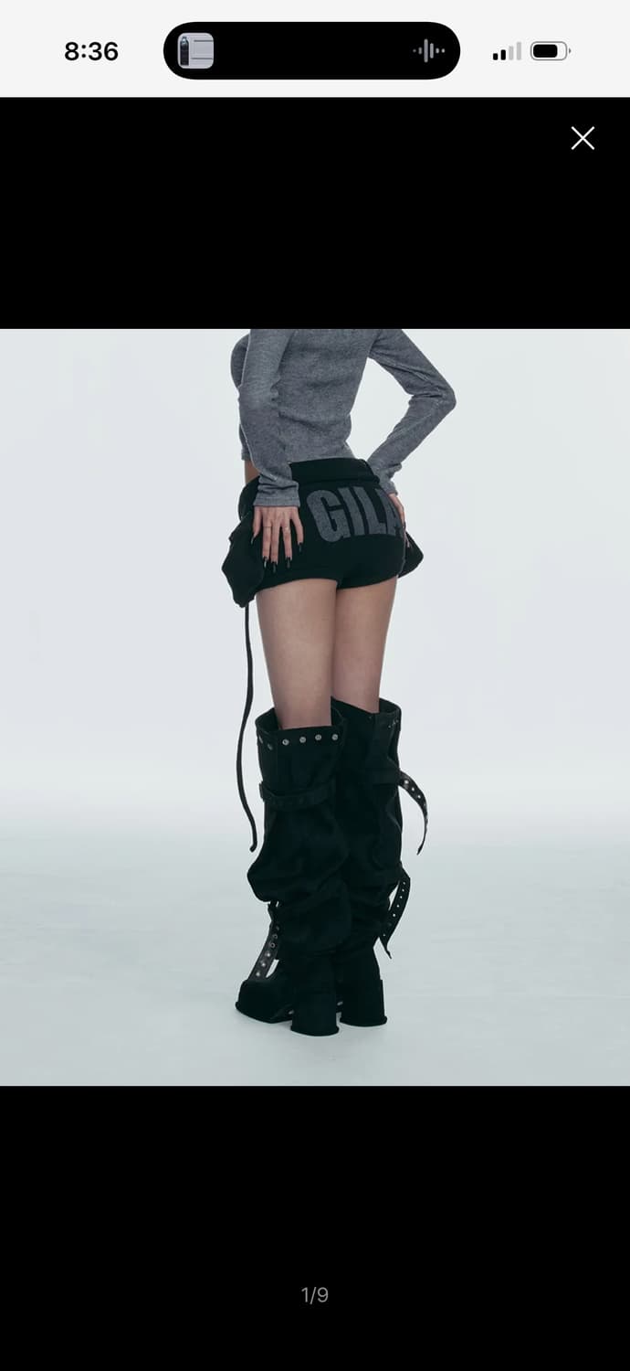 길라아카이브 포켓 니트 숏츠 블랙 상품이미지1