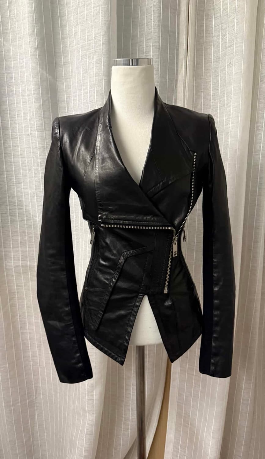 릭오웬스깔 가죽 자켓 상품이미지3