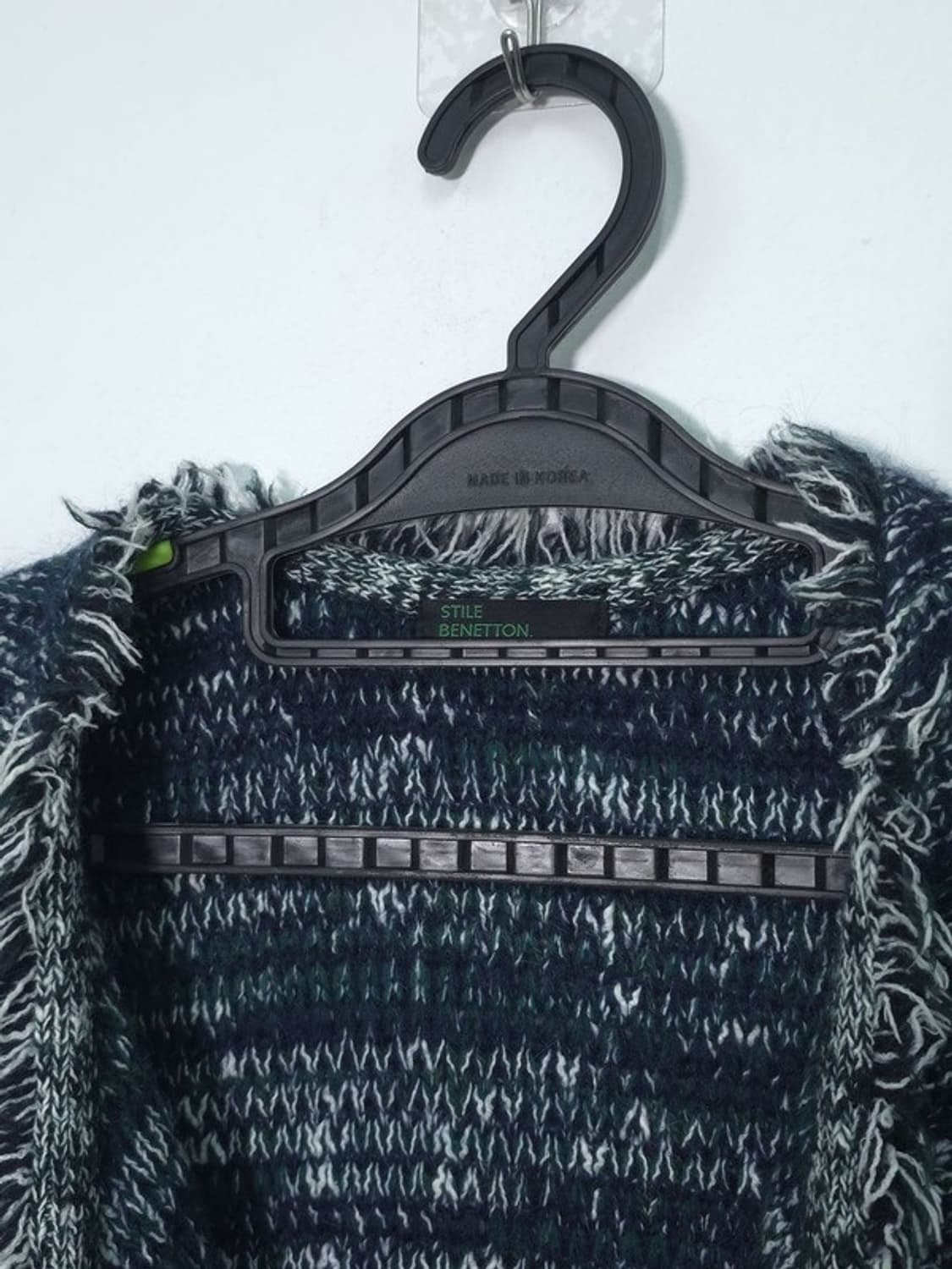 베네통 배색 니트 롱가디건 상품이미지5