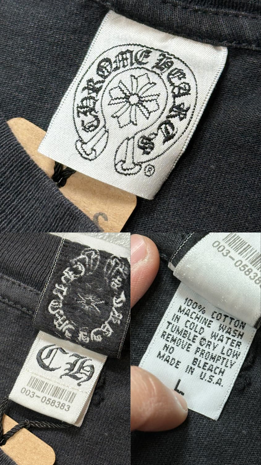 90’s 올드 크롬하츠 퍽유 티셔츠 USA Made 상품이미지7