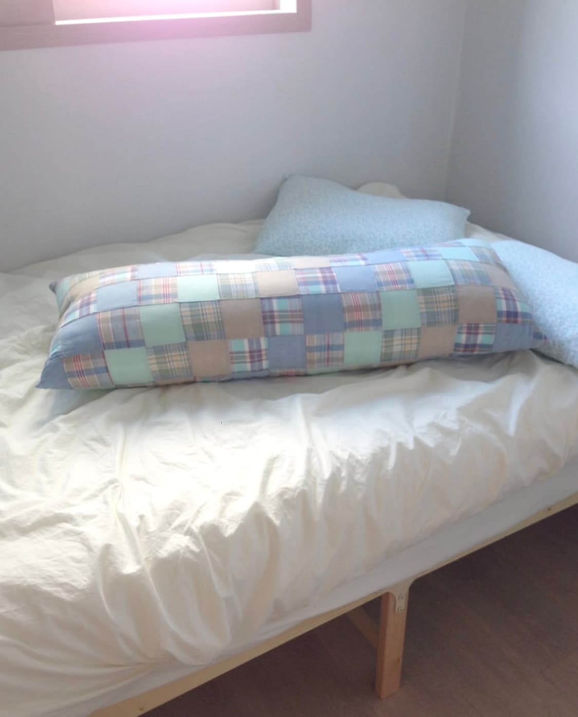 모요일 도쿄시리즈 포근한 옥빛 조각들 패치워크 쿠션커버 단품 상품이미지1