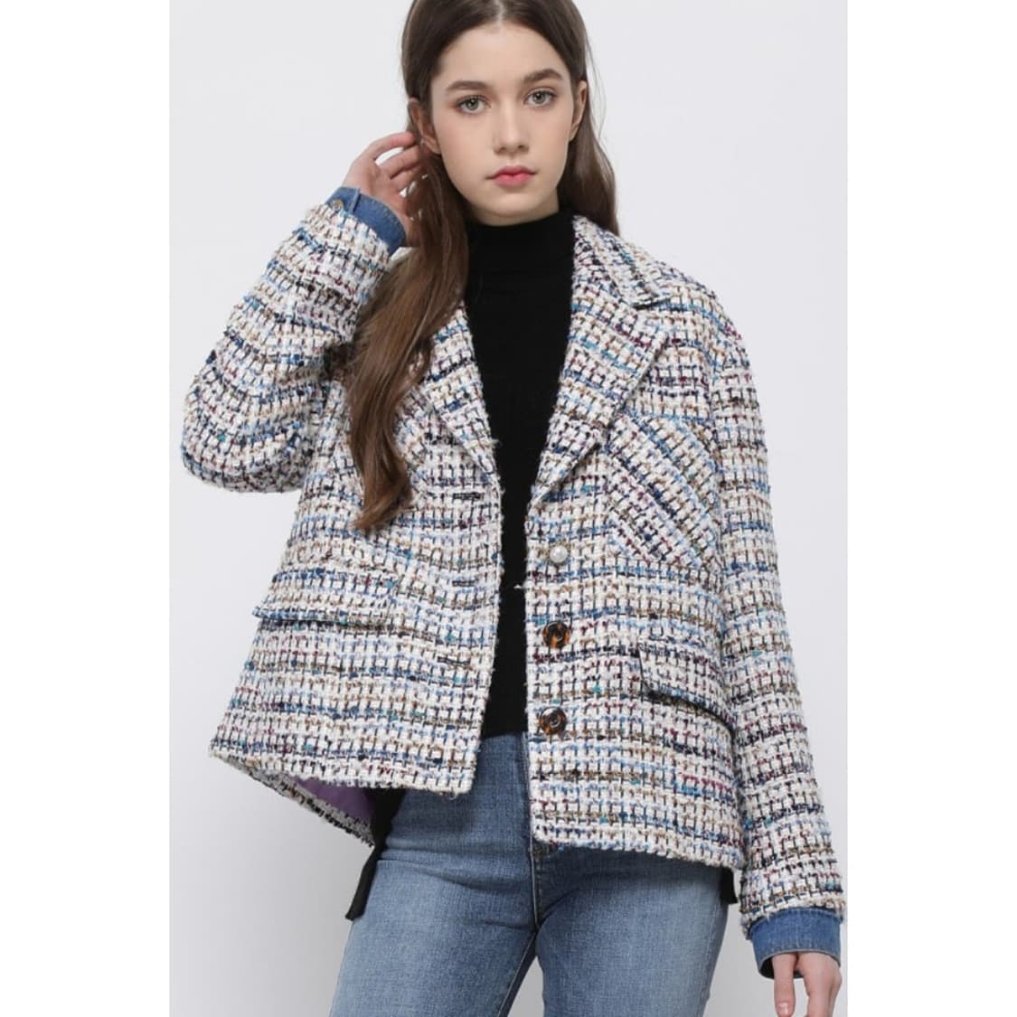 SJYP 포켓 트위드 자켓 상품이미지1